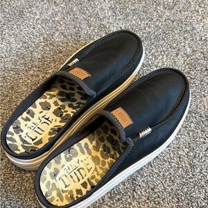 Hey dude Austin lift leather slip on
